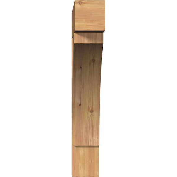 Thorton Block Smooth Bracket, Western Red Cedar, 5 1/2W X 30D X 34H